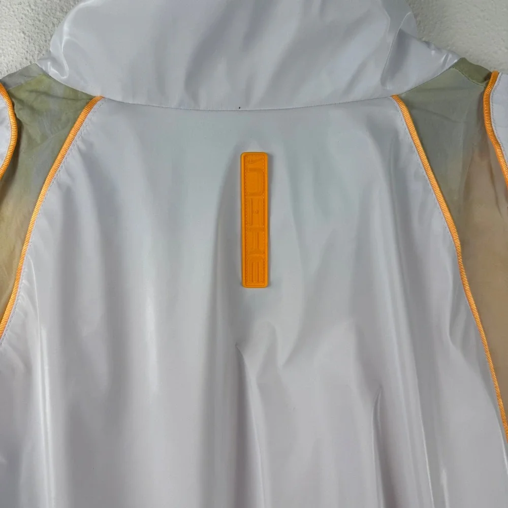 Nike Men's White Orange Sportswear Track Jacket Full Zip‎ Lightweight XL HJ3290